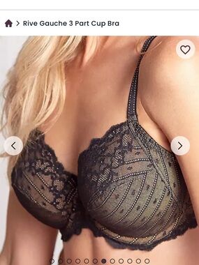 EUC Chantelle Rive gauche 3 part cup bra